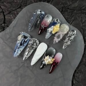 Ocean and Ranch press-on nails